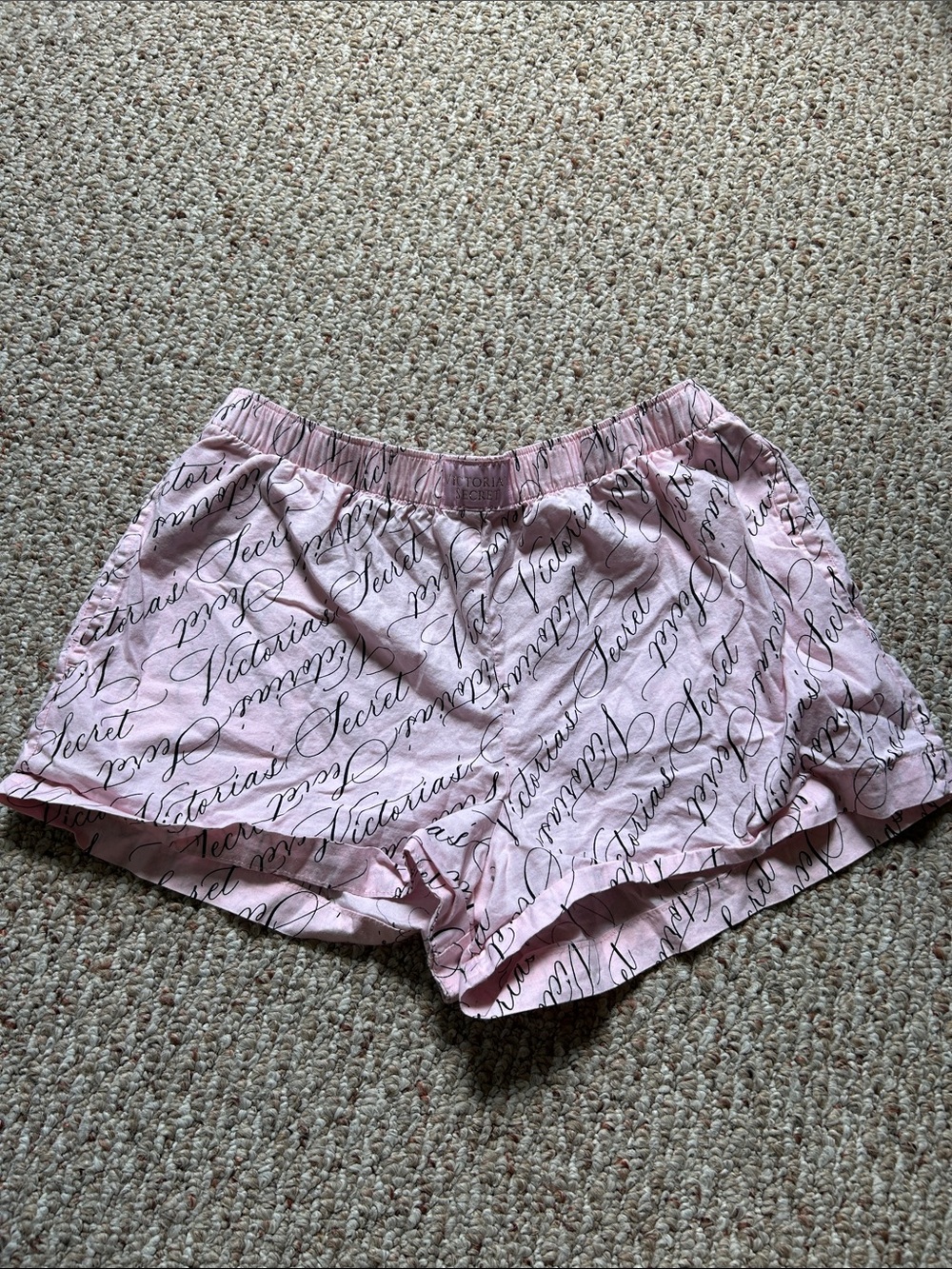 Victoria's Secret Pink Script Cotton Sleep Shorts